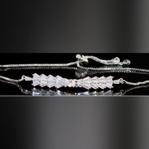 Lot#125 Brilliant 3.20 ct White Topaz Ballerina Bracelet